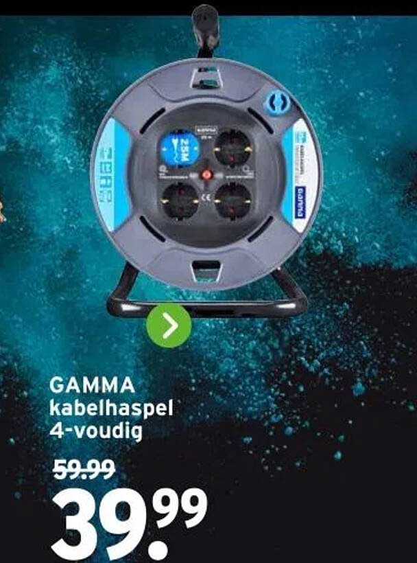 GAMMA kabelhaspel 4-voudig