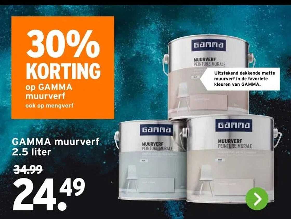 GAMMA muurverf 2.5 liter