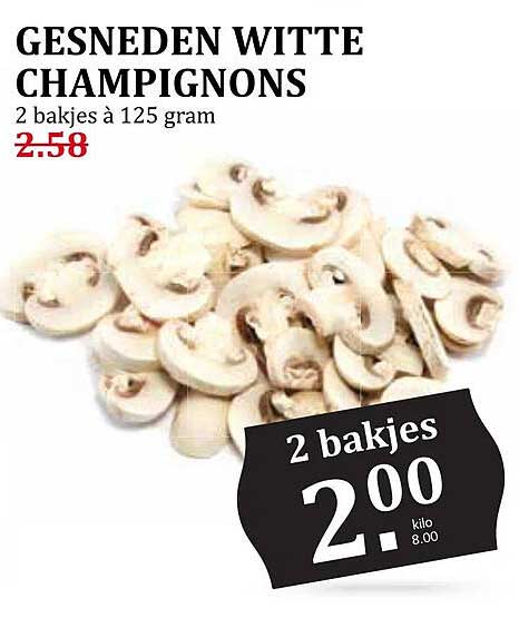 GESNEDEN WITTE CHAMPIGNONS