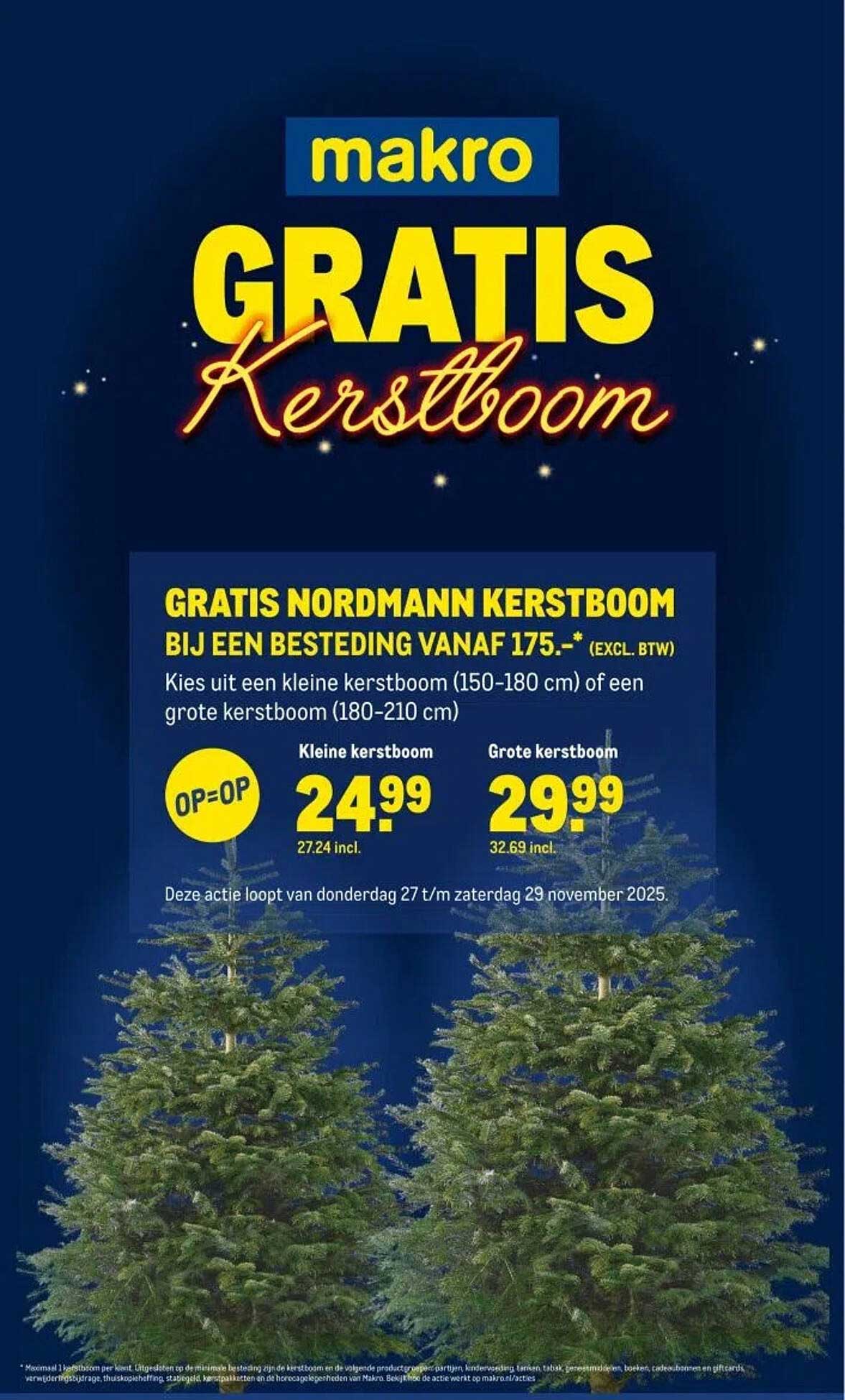 GRATIS Nordmann kerstboom bij een besteding vanaf 175,-* (EXCL. BTW)
