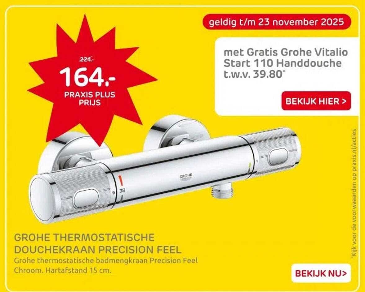 GROHE THERMOSTATISCHE DOUCHEKRAAN PRECISION FEEL