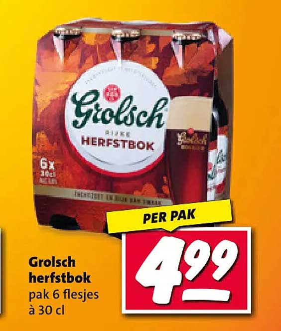Grolsch herfstbok pak 6 flesjes à 30 cl