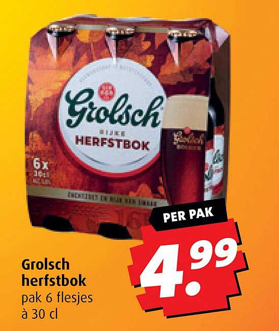 Grolsch herfstbok pak 6 flesjes à 30 cl