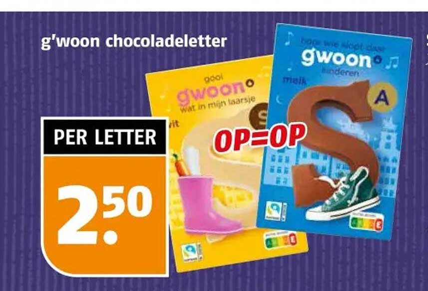 g'woon chocoladeletter