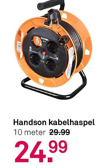 Handson kabelhaspel 10 meter