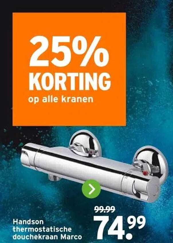 Handson thermostatische douchemengkraan Marco