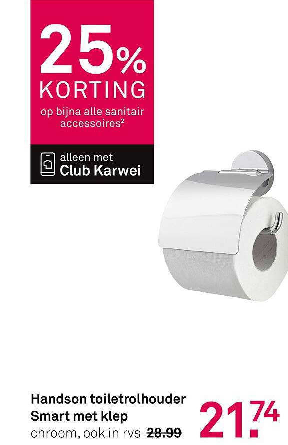 Handson toiletrolhouder Smart met klep