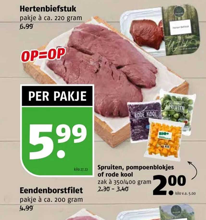 Hertenbiefstuk pakje à ca. 220 gram