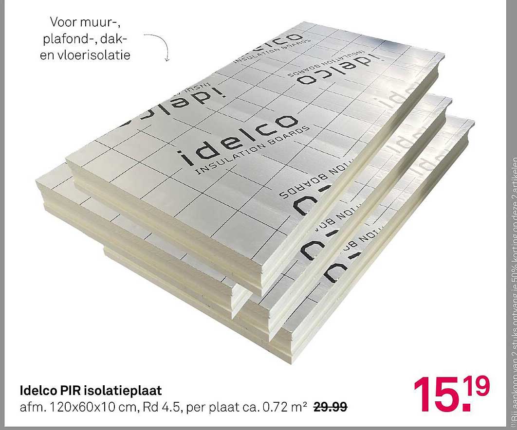 Idelco PIR isolatieplaat