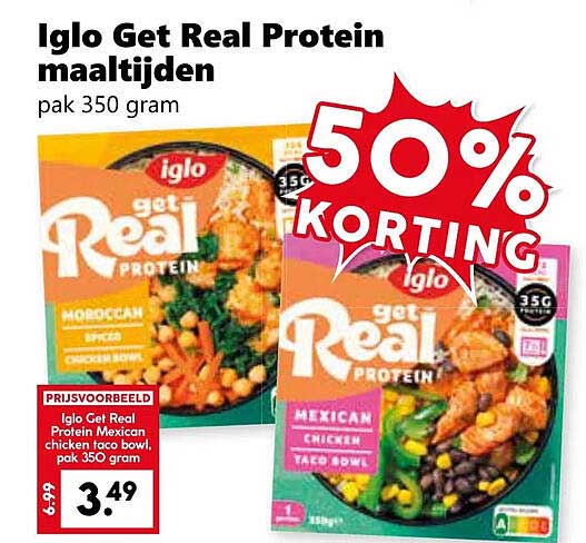 Iglo Get Real Protein maaltijden pak 350 gram