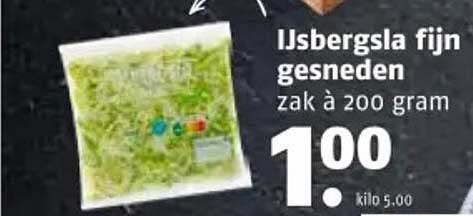 IJsborgsla fijn gesneden zak à 200 gram