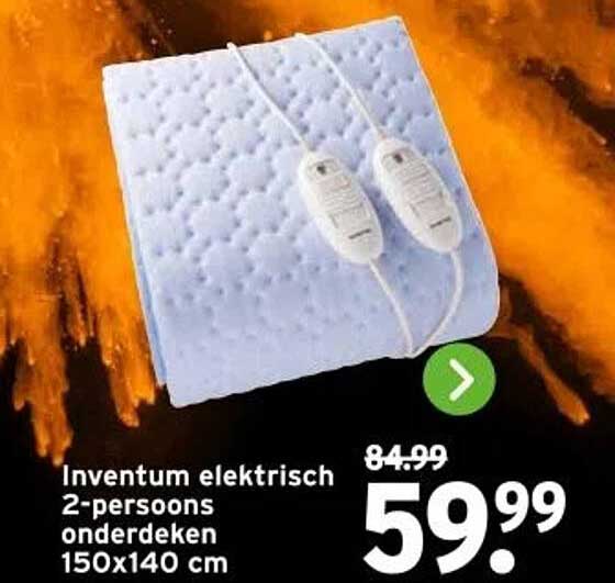Inventum elektrisch 2-persoons onderdeken 150x140 cm