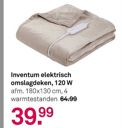 Inventum elektrisch omslagdeken, 120 W