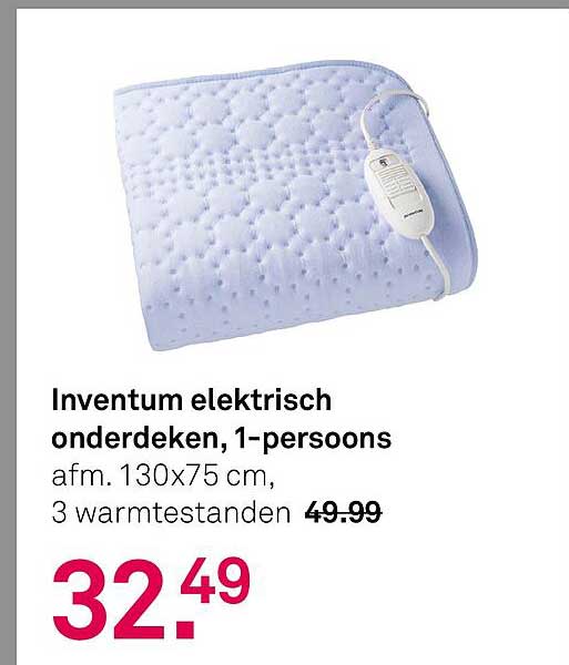 Inventum elektrisch onderdeken, 1-persoons