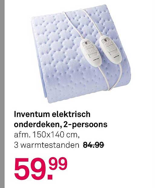 Inventum elektrisch onderdeken, 2-persoons