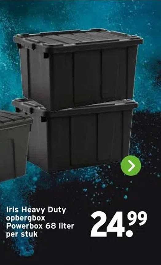 Iris Heavy Duty opbergbox Powerbox 68 liter per stuk