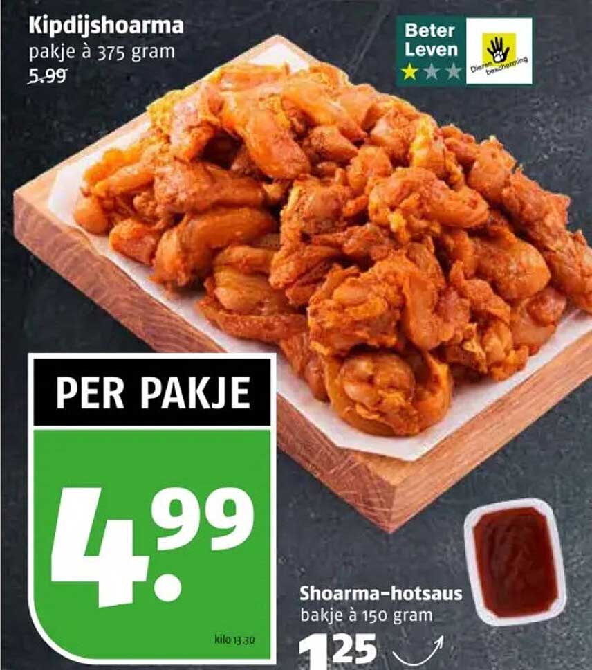 Kipdijshoarma pakje à 375 gram