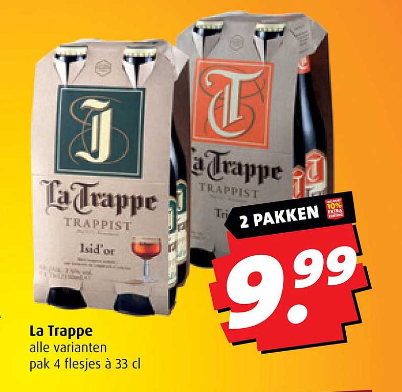 La Trappe - alle varianten pak 4 flesjes à 33 cl