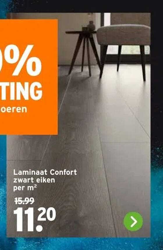 Laminaat Confort zwart eiken per m²