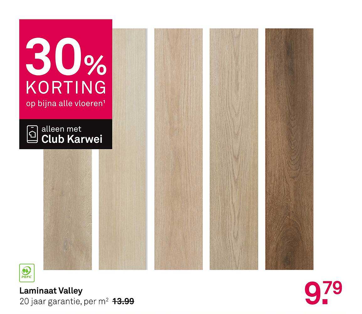 Laminaat Valley met 30% korting, per m²