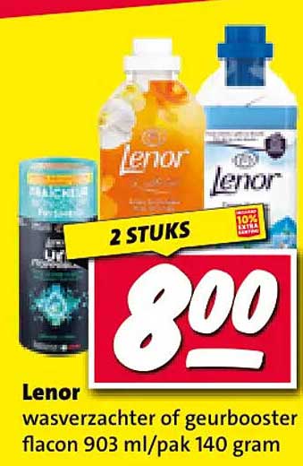 Lenor wasverzachter of geurboster flacon 903 ml/pak 140 gram