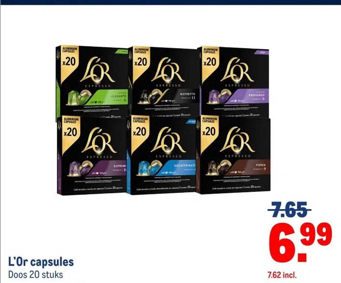 L'Or capsules Doos 20 stuks