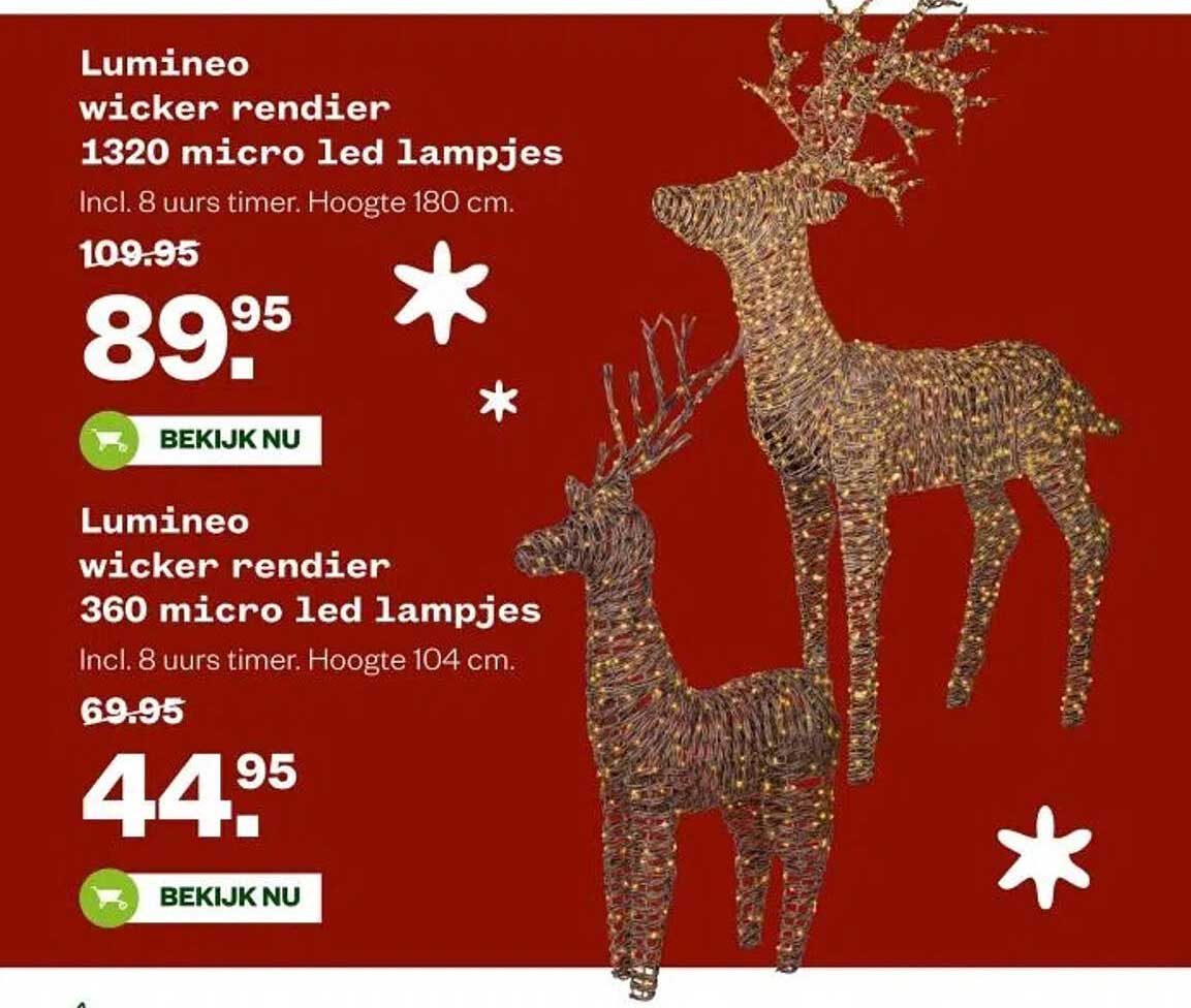 Lumibneao wicker rendier 1320 micro led lampjes