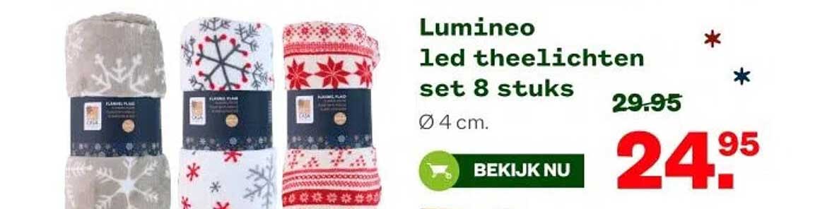 Lumireo led theelichten set 8 stuks