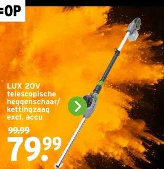 LUX 20V telescopische heggenschaar/kettingzaag excl. accu