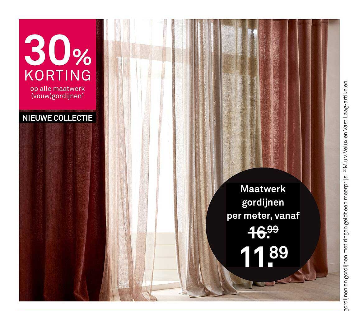 Maatwerk gordijnen per meter, vanaf