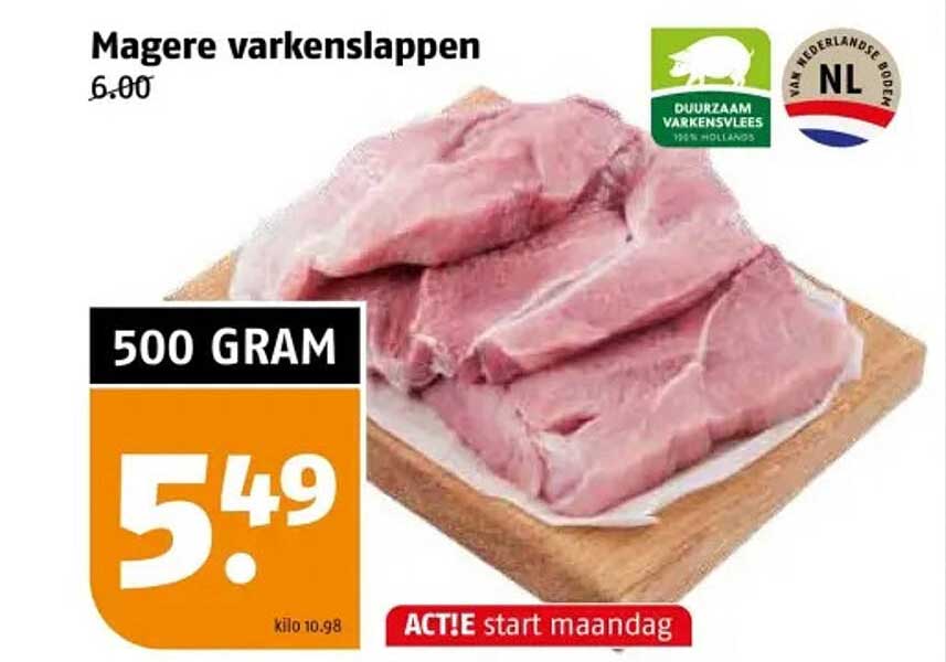 Magere varkenslappen