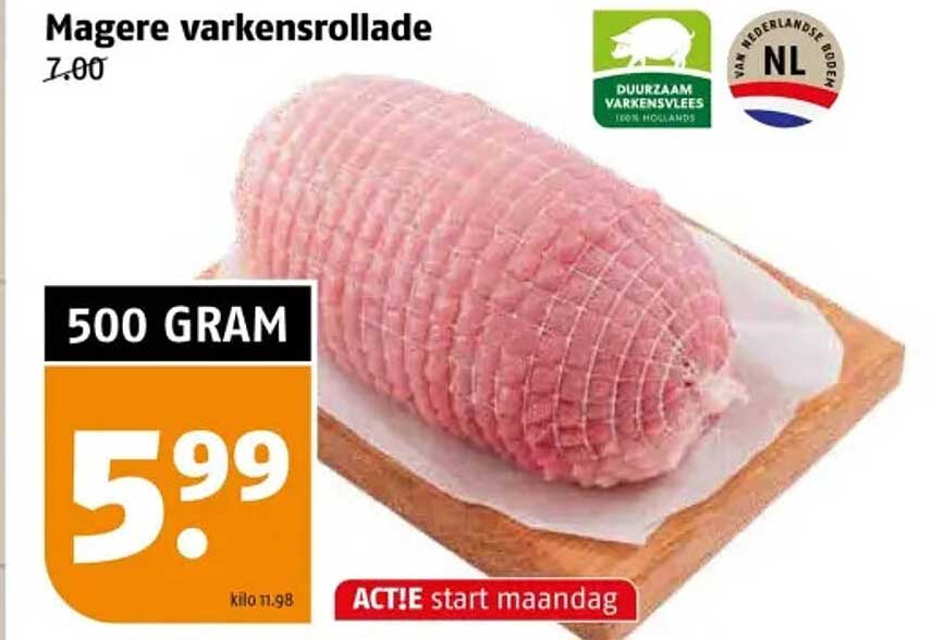 Magere varkensrollade