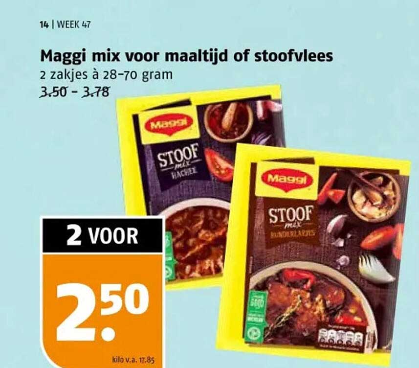 Maggi mix voor maaltijd of stoofvlees