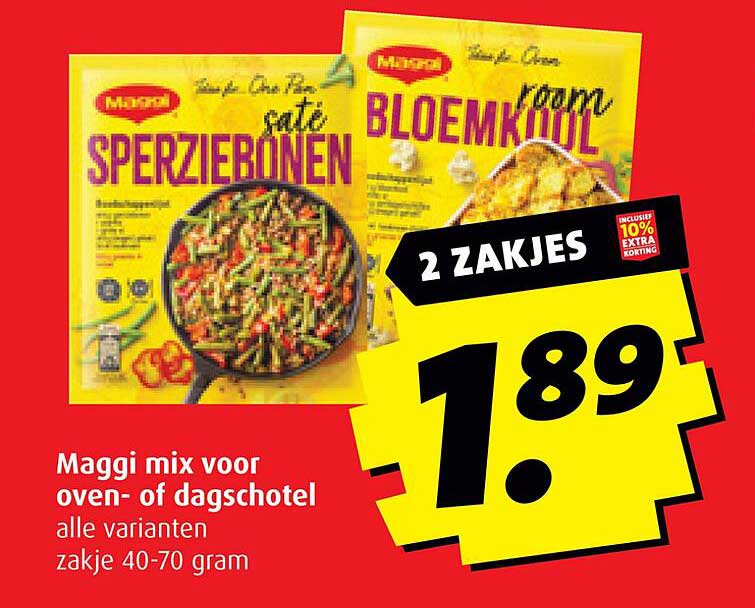 Maggi mix voor oven- of dagschotel alle varianten zakje 40-70 gram