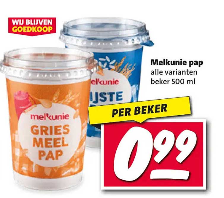 Melkunie pap alle varianten beker 500 ml
