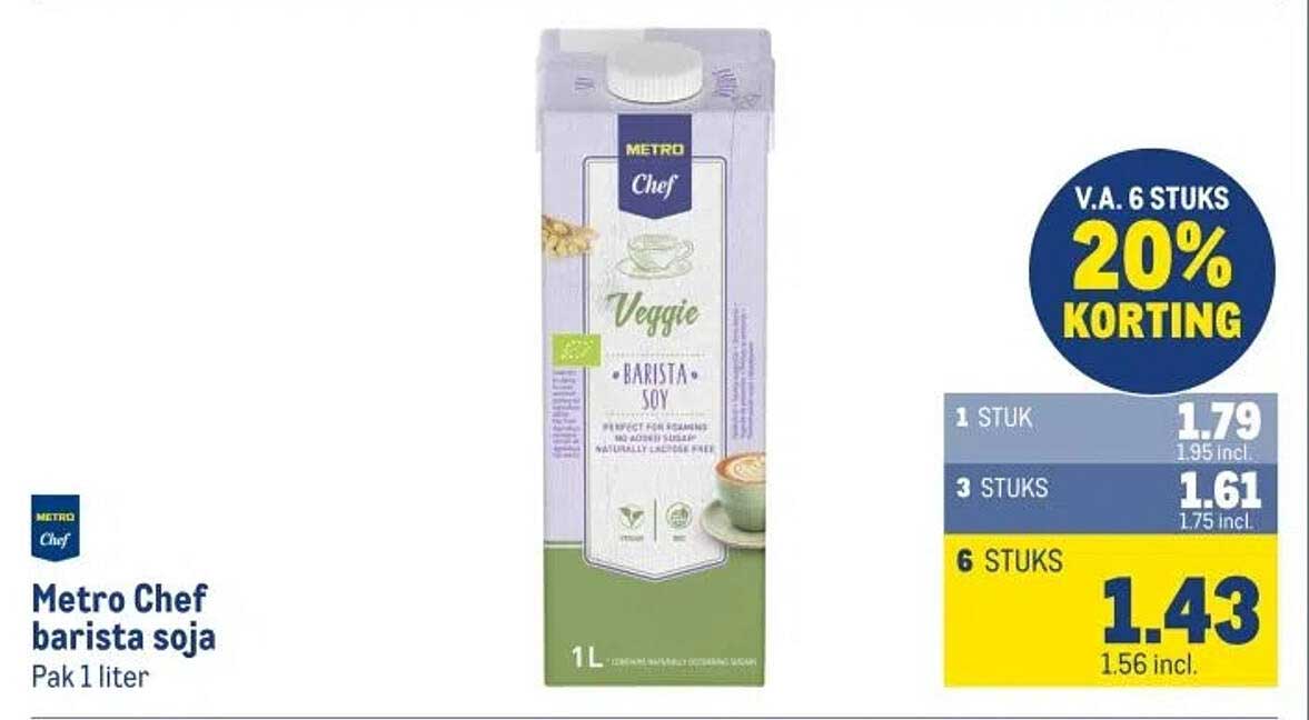 Metro Chef barista soja Pak 1 liter