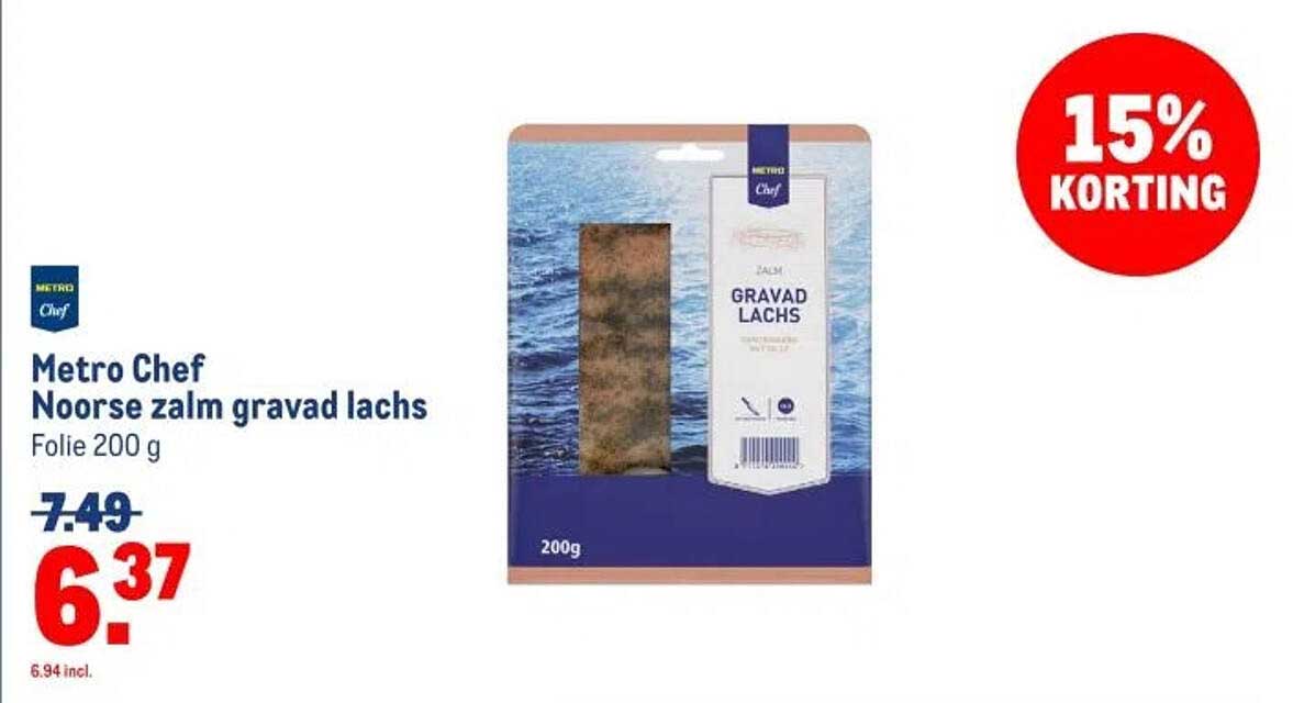 Metro Chef Noorse zalm gravad lachs Folie 200 g
