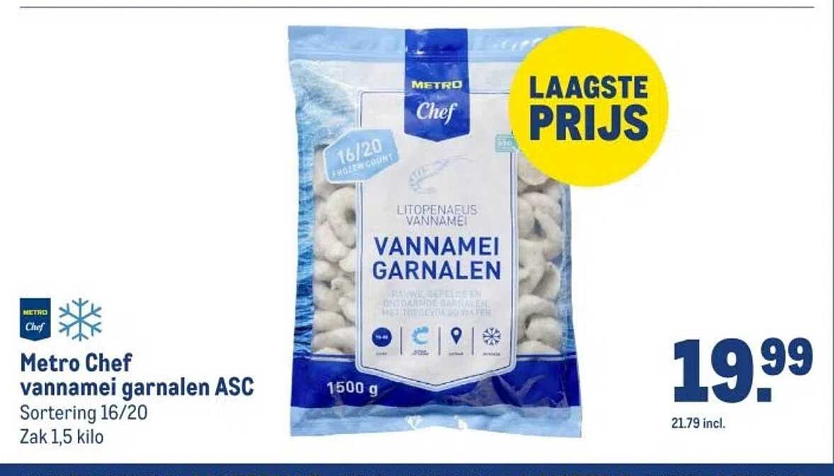 Metro Chef vannamei garnalen ASC