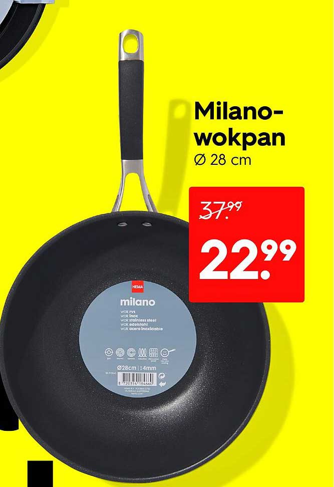 Milano-wokpan Ø 28 cm