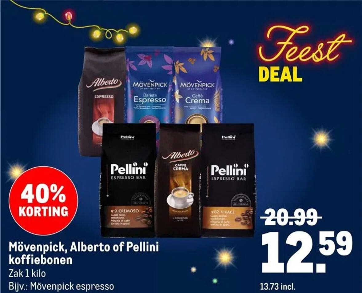 Mövenpick, Alberto of Pellini koffiebonen