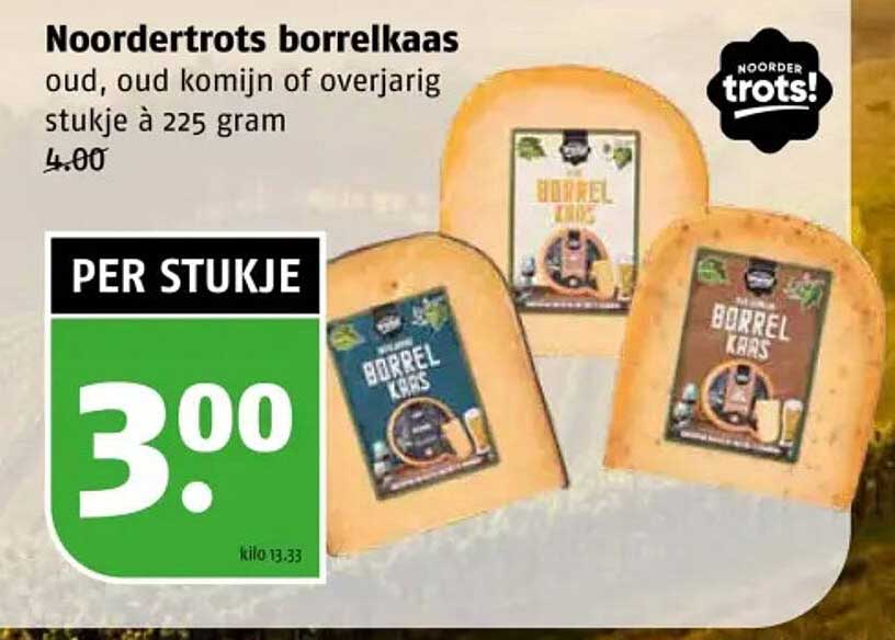Noordertrots borrelkaas oud, oud komijn of overjarig stukje à 225 gram