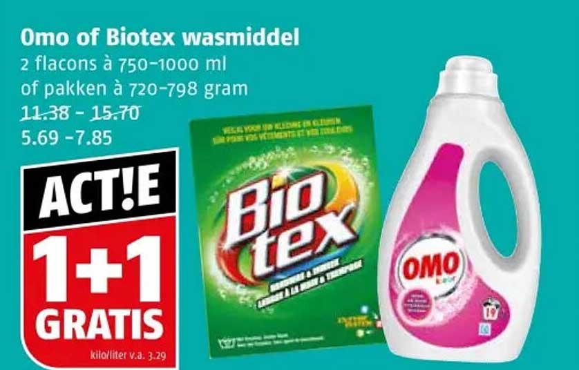 Omo of Biotex wasmiddel