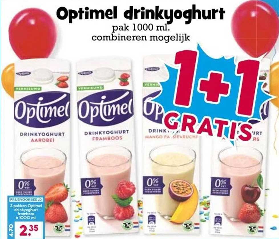 Optimel drinkyoghurt pak 1000 ml, combineren mogelijk