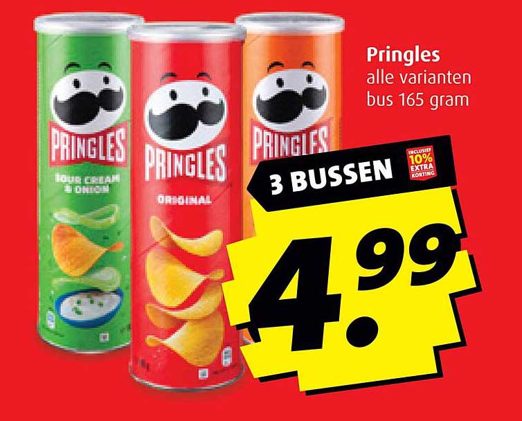 Pringles alle varianten bus 165 gram