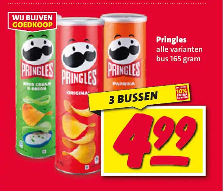 Pringles alle varianten bus 165 gram