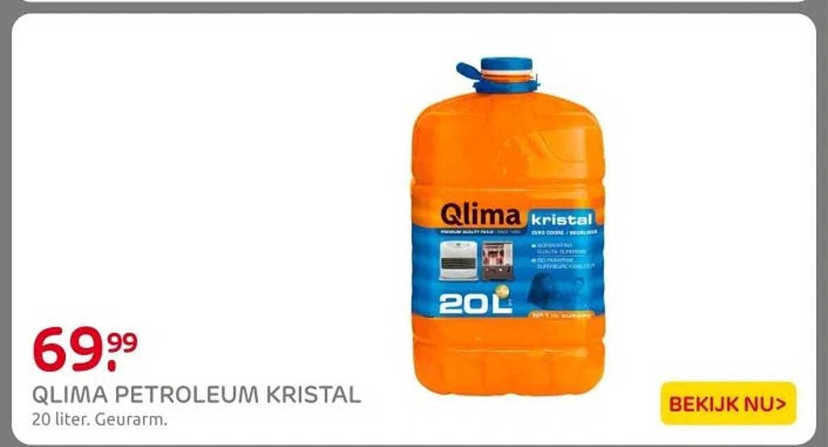 QLIMA PETROLEUM KRISTAL 20 liter. Geurarm.