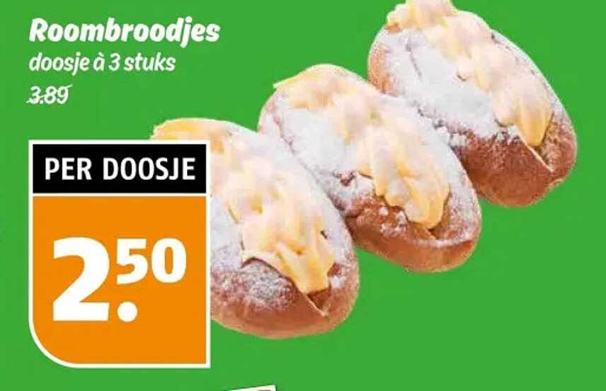 Roombroodjes doosje à 3 stuks