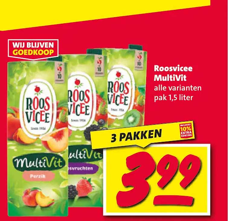 Roosvicee MultiVit alle varianten pak 1,5 liter