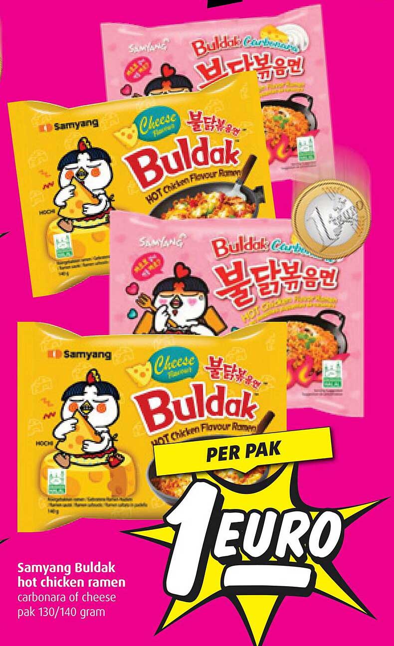 Samyang Buldak hot chicken ramen carbonara of cheese pak 130/140 gram