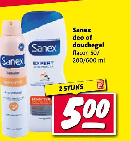Sanex deo of douchegel flacon 50/200/600 ml